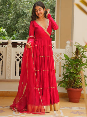 Red Anarkali Suit