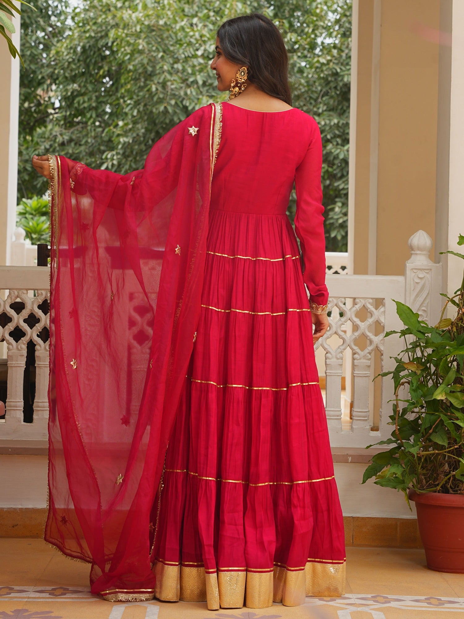 Red Anarkali Suit