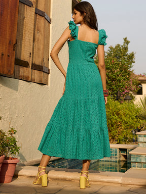Pia B.Green Schiffli Dress