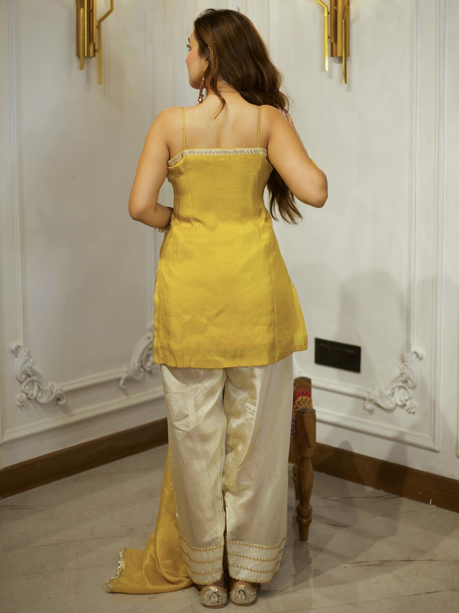 GOLDEN & IVORY PATIYALA SET
