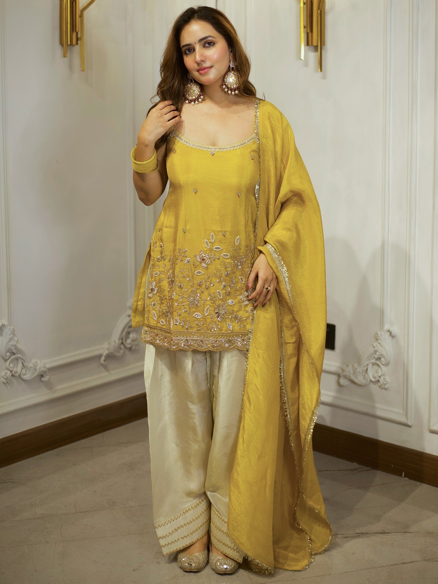 GOLDEN & IVORY PATIYALA SET