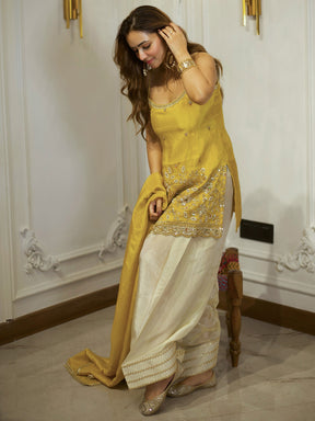 GOLDEN & IVORY PATIYALA SET