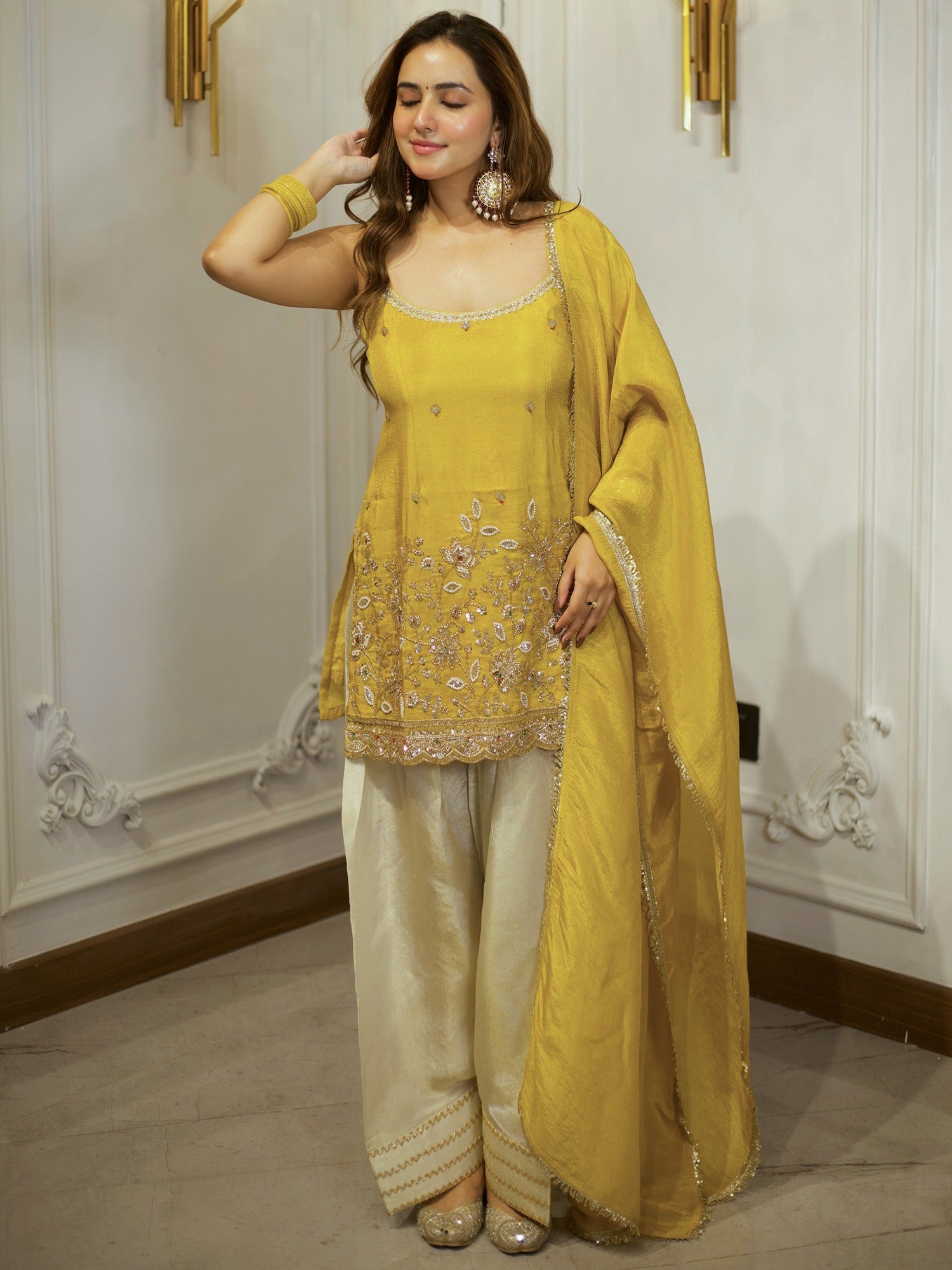 GOLDEN & IVORY PATIYALA SET