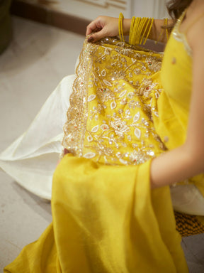 GOLDEN & IVORY PATIYALA SET