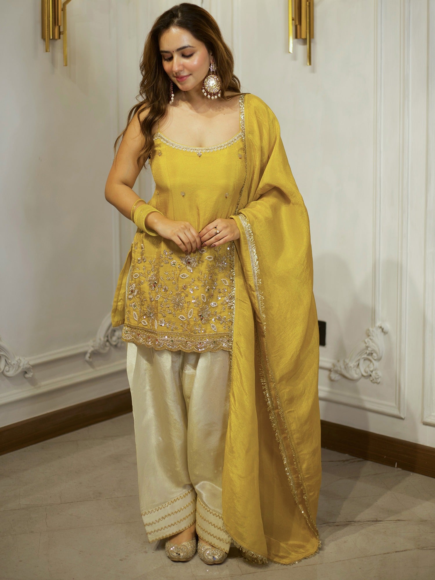 GOLDEN & IVORY PATIYALA SET