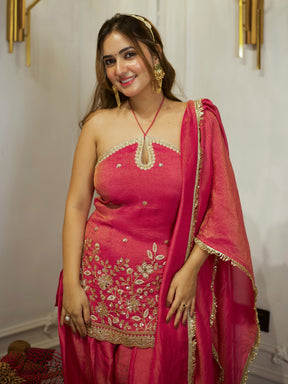 RANI PINK PATIYALA SET