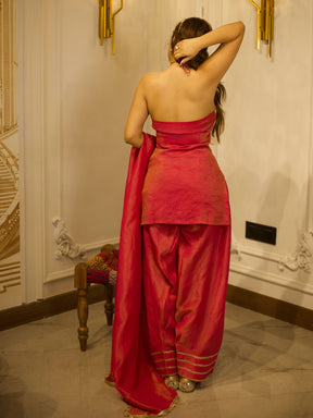 RANI PINK PATIYALA SET