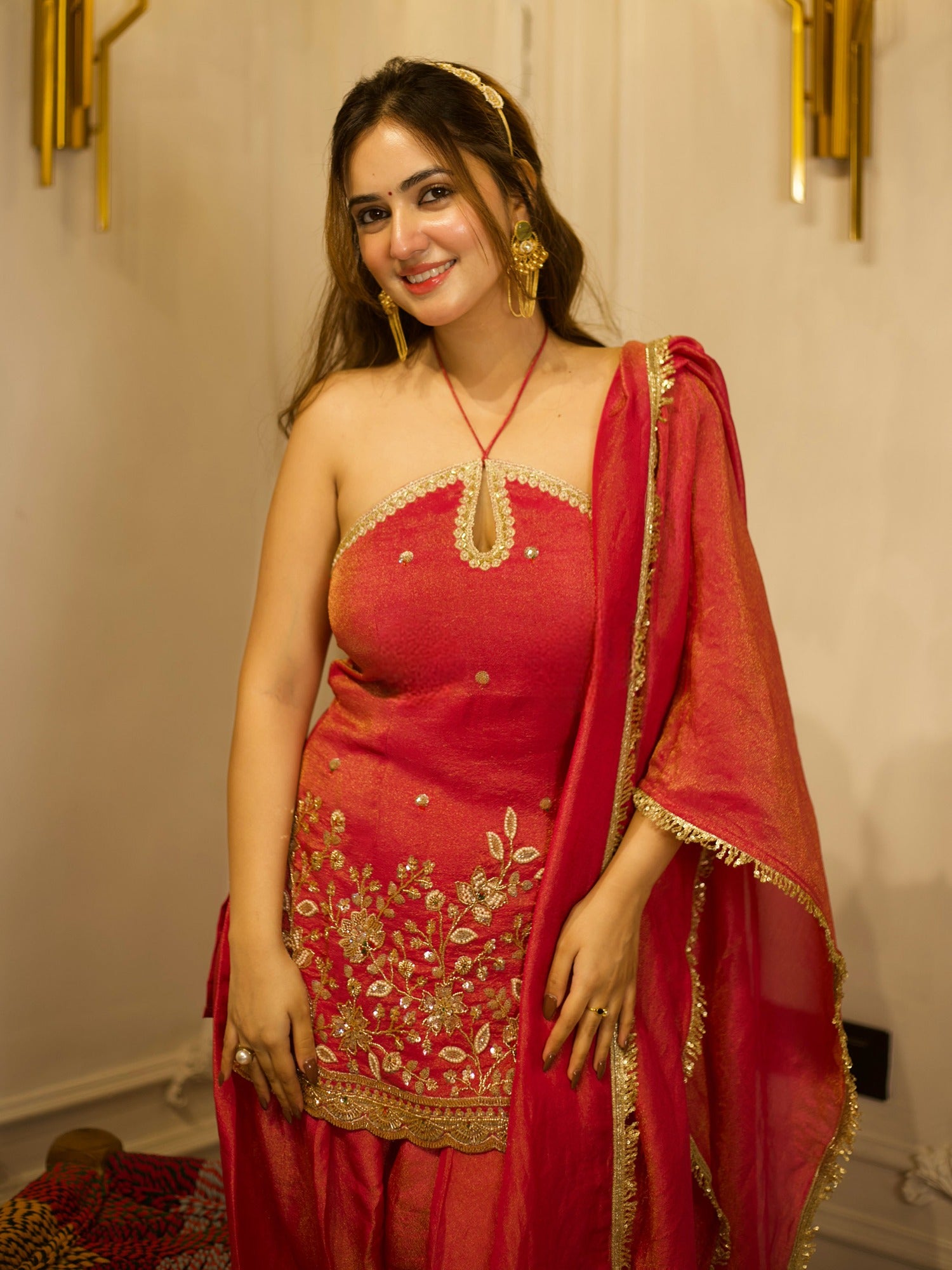 RANI PINK PATIYALA SET