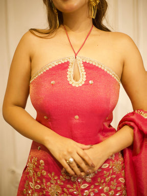RANI PINK PATIYALA SET