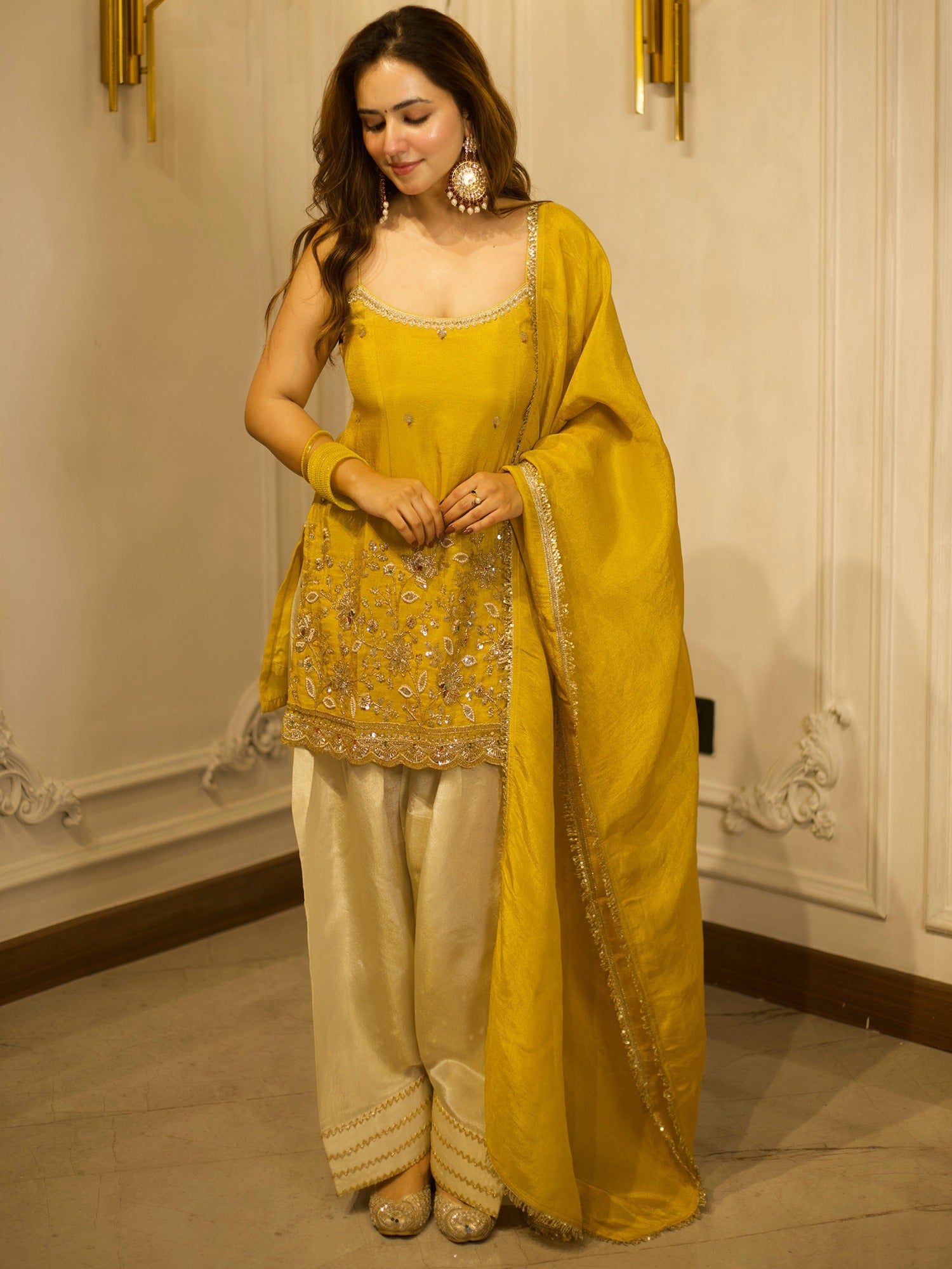 GOLDEN & IVORY PATIYALA SET