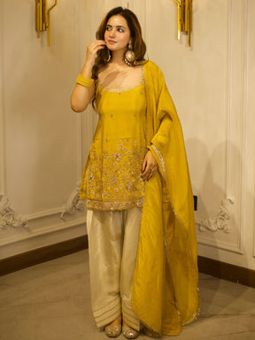 GOLDEN & IVORY PATIYALA SET