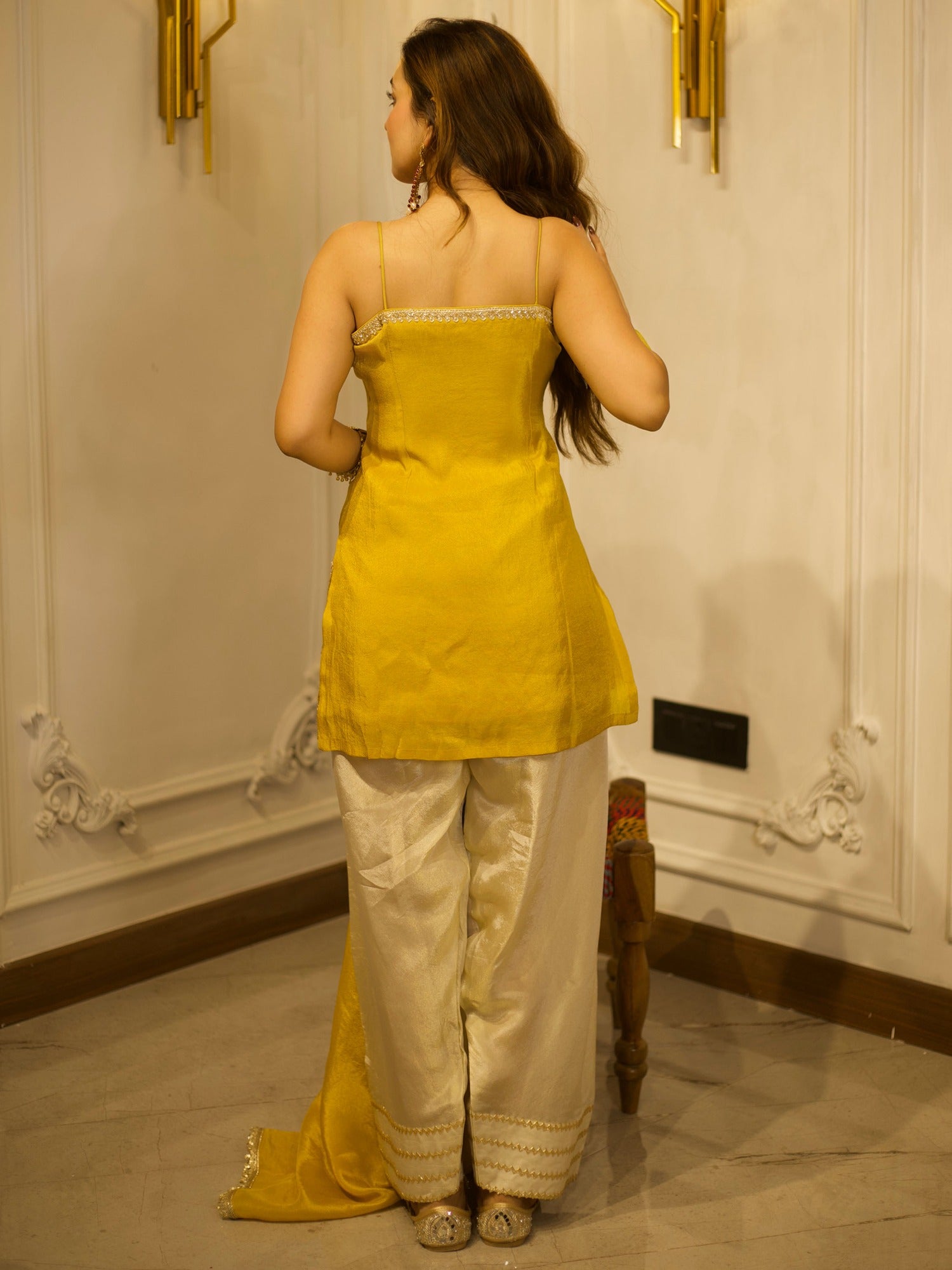 GOLDEN & IVORY PATIYALA SET