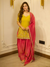 YELLOW &  PINK PATIYALA SET