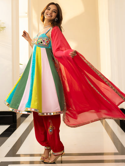 Jasmin Bhasin Multi color Patiala Set