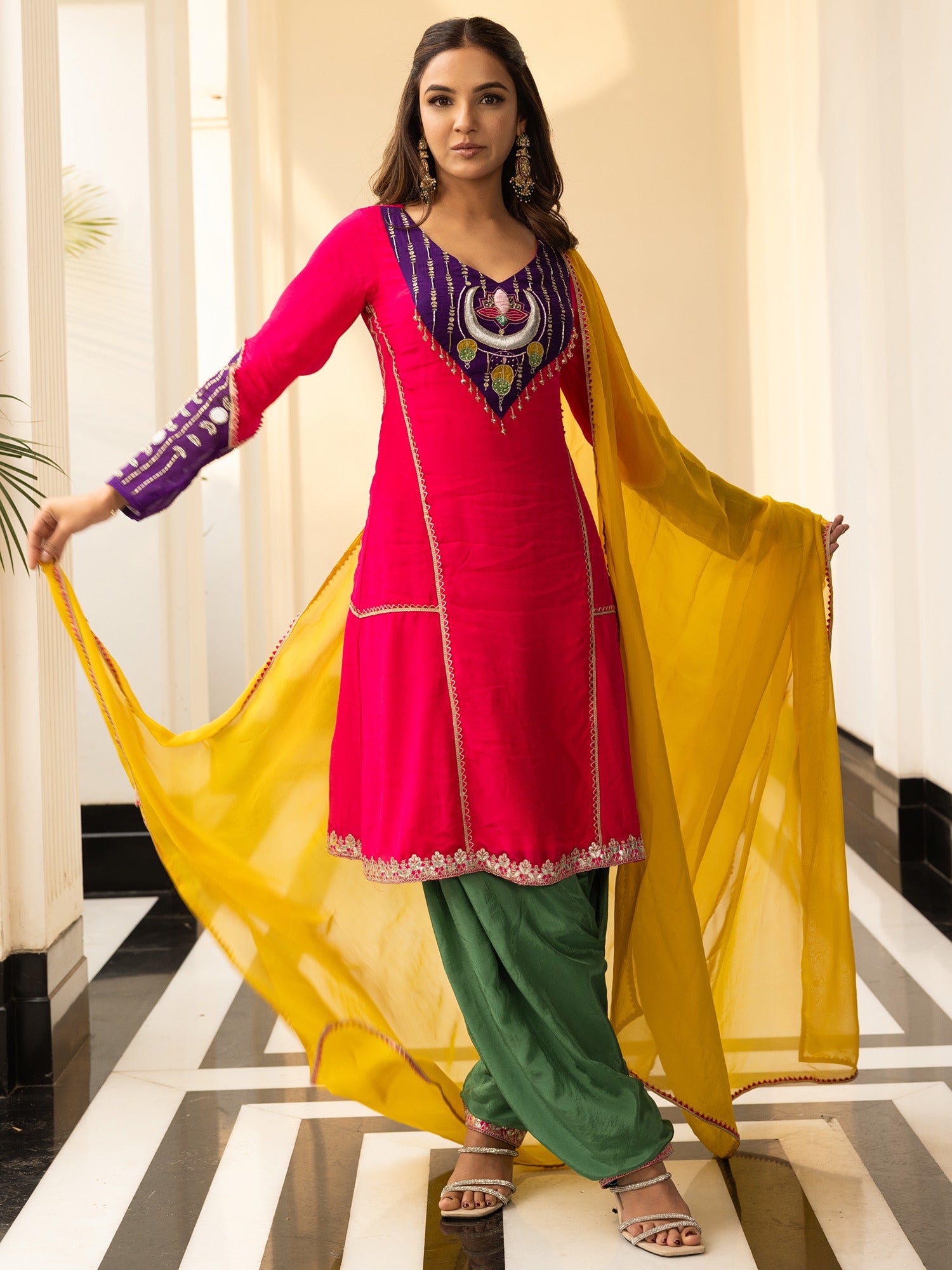 Jasmin Bhasin Pink Patiala set