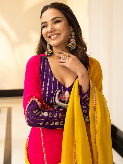 Jasmin Bhasin Pink Patiala set
