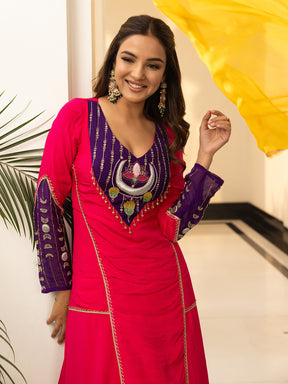 Jasmin Bhasin Pink Patiala set