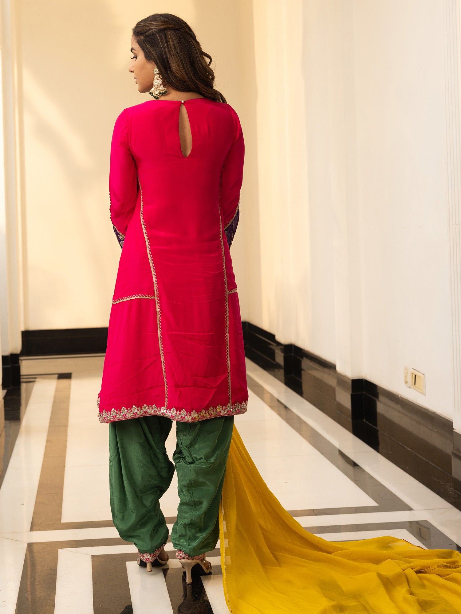 Jasmin Bhasin Pink Patiala set