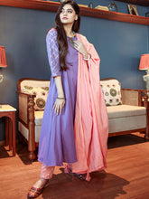 Purple Pant And Anarkali