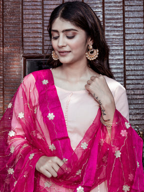 Peach Kurta Sharara Set