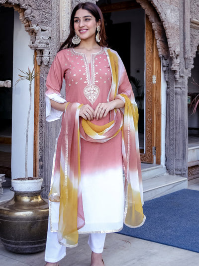 Tie-Dye Kurta Set Without Dupatta