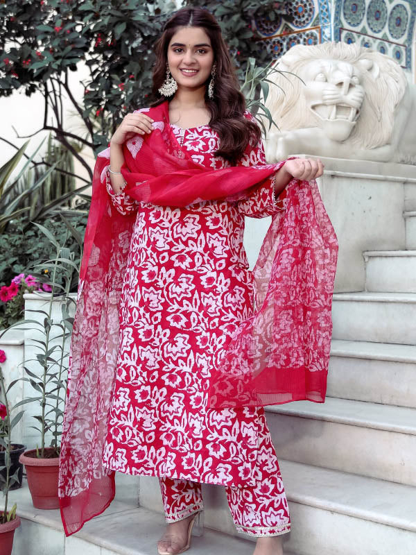 Printed Kurta Set With Pocket