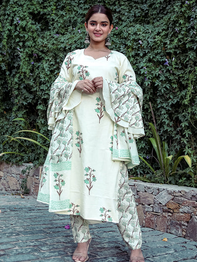 Printed Kurta Set With Dupatta
