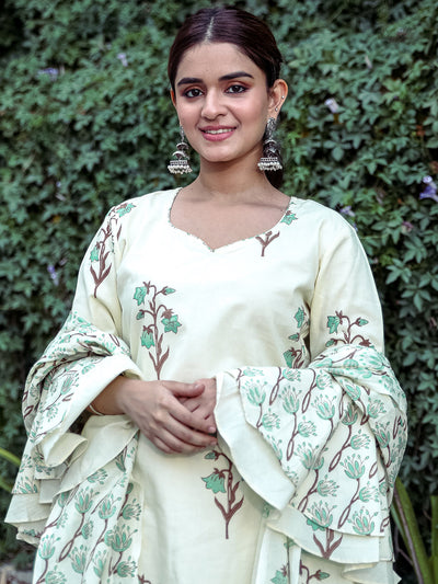 Printed Kurta Set With Dupatta