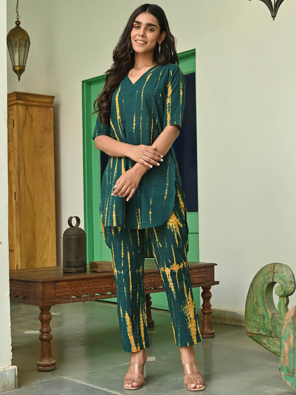 OVAL SHIBORI KURTA