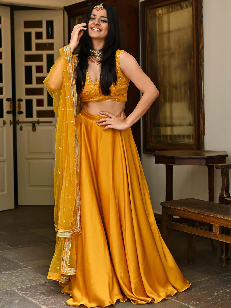Mustard Lisa Sylvia Lehenga Set