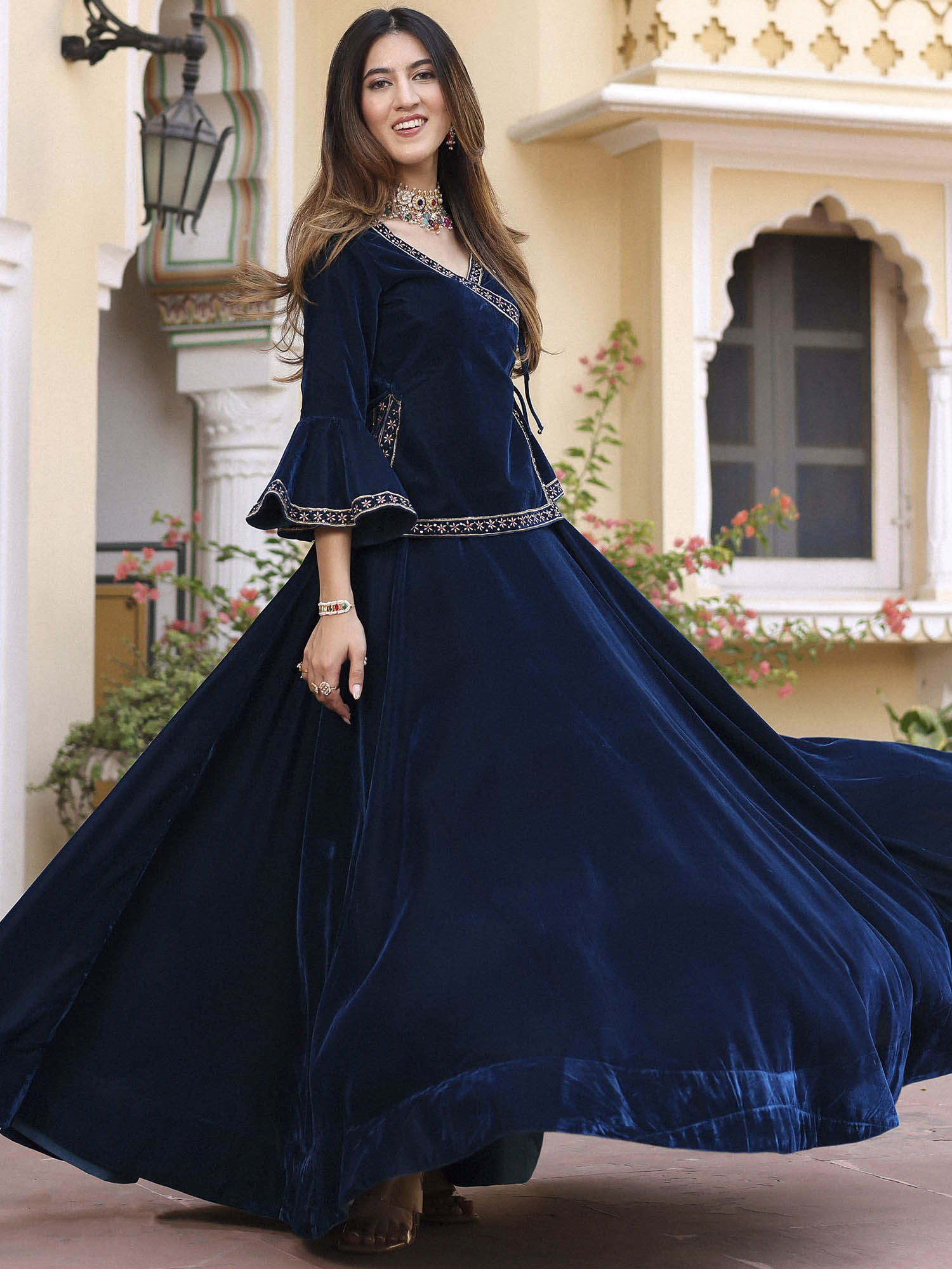 peplum velvet dress 1940s Navy Silk Velvet Dress & Jacket Set Peplum Waist, Lace Collar, Cocktail Outfit