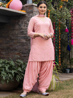 party wear patiyala dress Handmade Punjabi Suit: Patiyala Salwar, Kurta, Dupatta Set