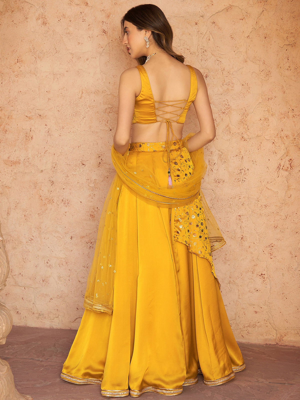 Mustard Yellow Lehenga Set