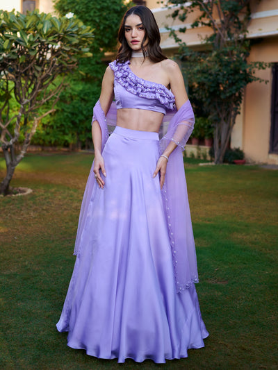 Modern Lavender Lehenga Set