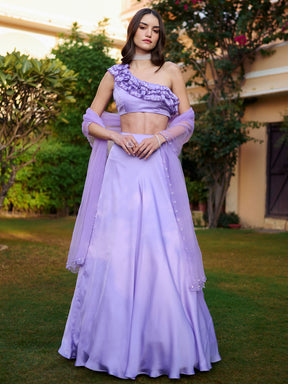 Modern Lavender Lehenga Set