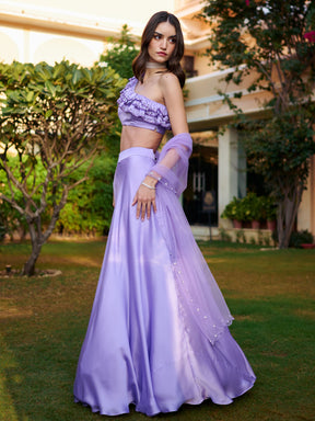 Modern Lavender Lehenga Set
