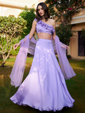 Modern Lavender Lehenga Set