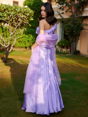 Modern Lavender Lehenga Set