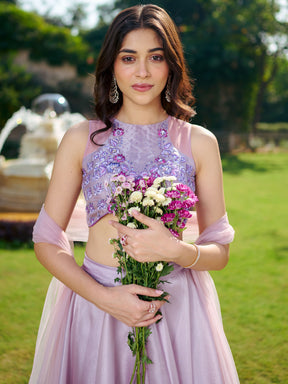 Modern Lavender Lehenga Set