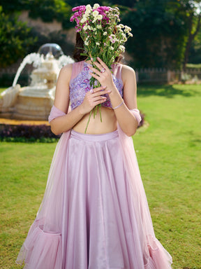 Modern Lavender Lehenga Set
