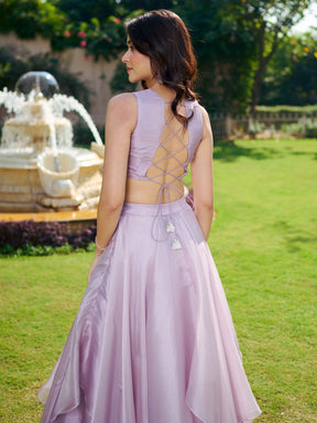 Modern Lavender Lehenga Set