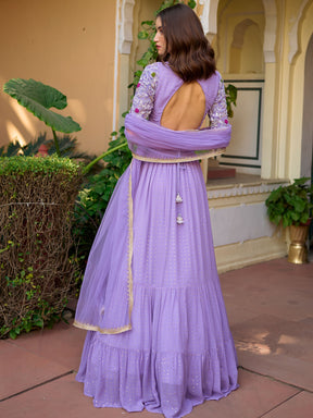 Modern Lavender Lehenga Set