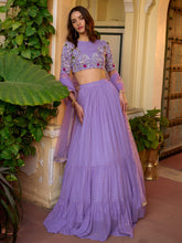 Modern Lavender Lehenga Set