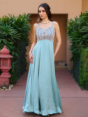 Modern Light Green Gown