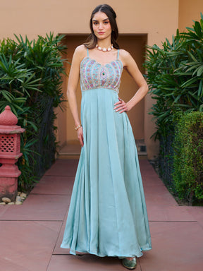 Modern Light Green Gown