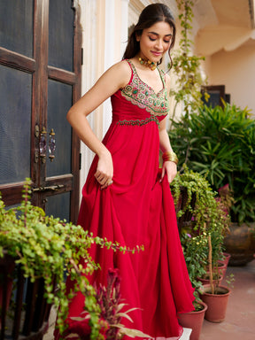 Modern Red Gown