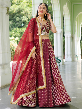 Maroon Lehenga Set