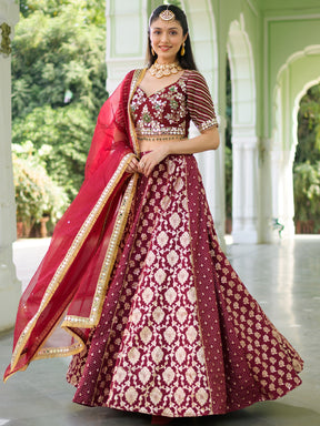 Maroon Lehenga Set
