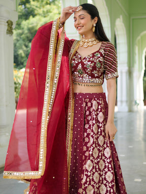 Maroon Lehenga Set