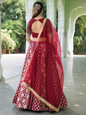 Maroon Lehenga Set